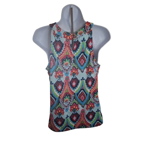 Buckhead Betties Womens Tank Top S Sleeveless Multicolor Paisley Hippie Boho - Picture 2 of 8